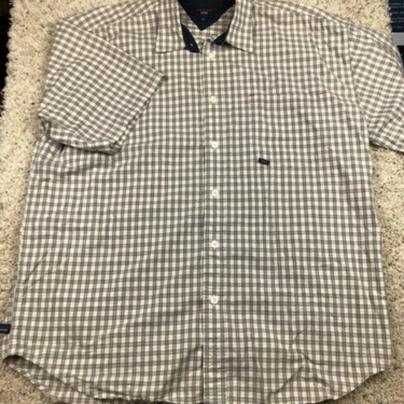 Tommy Hilfiger Button Up Shirt Mens 2XL XXL Brown White Plaid Tommy Jeans - Picture 5 of 10